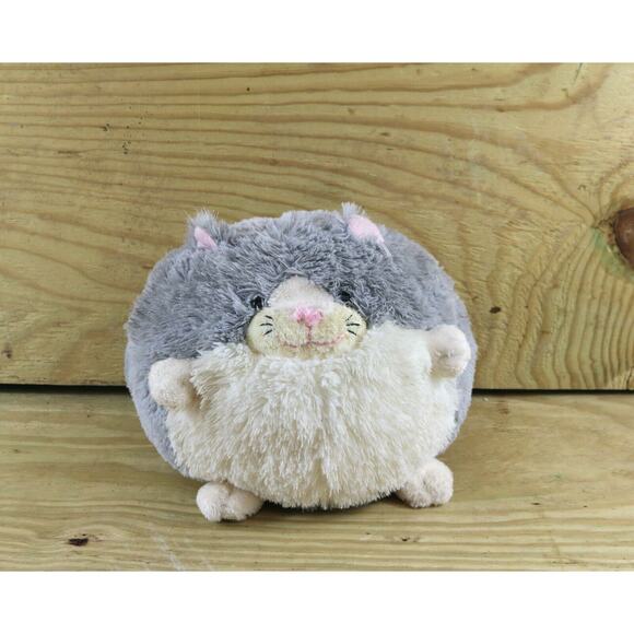Squishable Plush Cat Stuffed Animal Retired Gray White American Mills - Picture 1 of 5